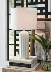 Warmstead Furniture - Ashley Furniture - Clarkland Lighting - Ceramic Table Lamp (Set of 2) / White - L177974